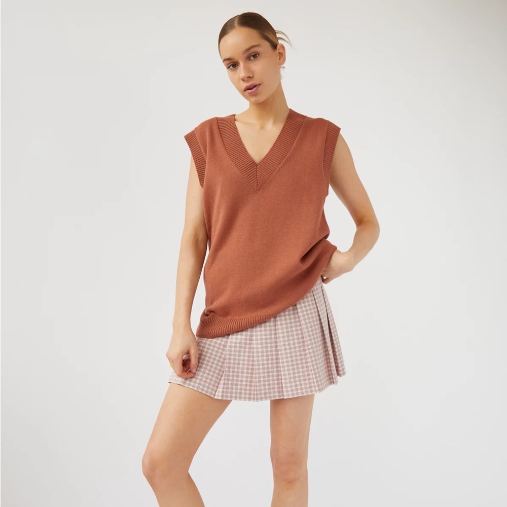 Aritzia Winston Sweater Vest - Terrazzo Brown - XS